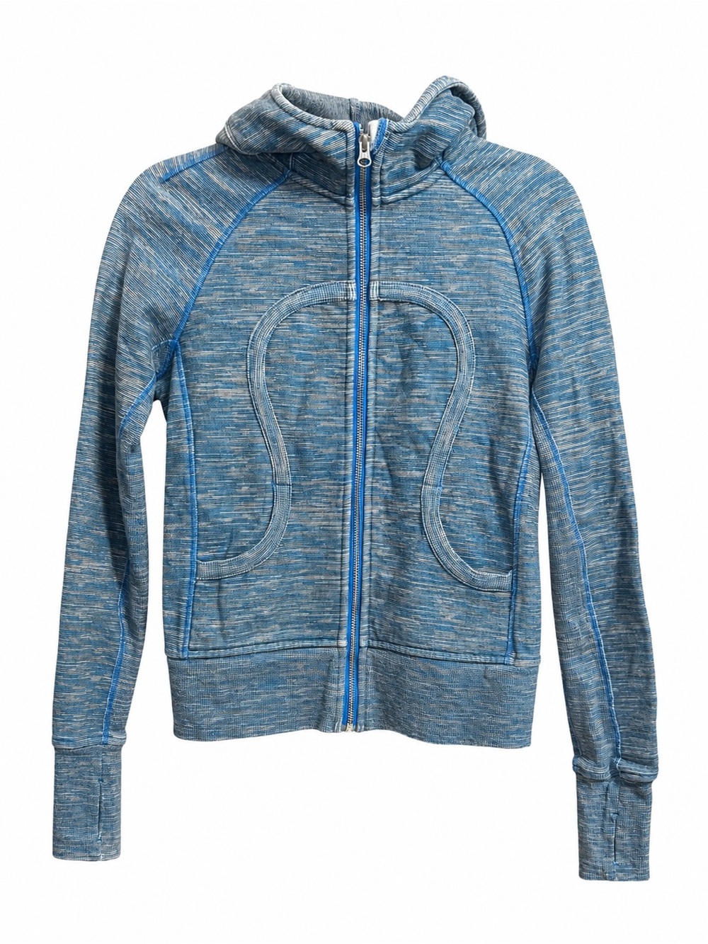 lululemon athletica Blue Heather Full-Zip Hoodie Jacket